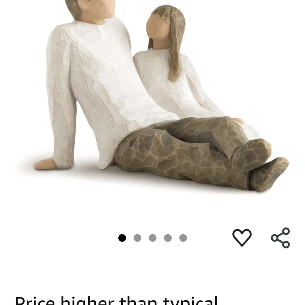 Willow Tree Family Bond Figurine in White and Brown